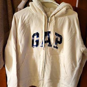 Gap sherpa lined hoodie women's large.